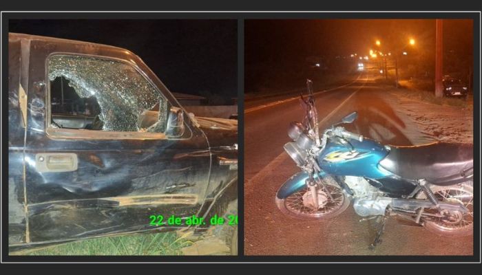 Pinhão - Acidente na PR-170 deixa motociclista ferido e termina com condutor detido